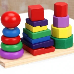 Colorful Three-Column Tower