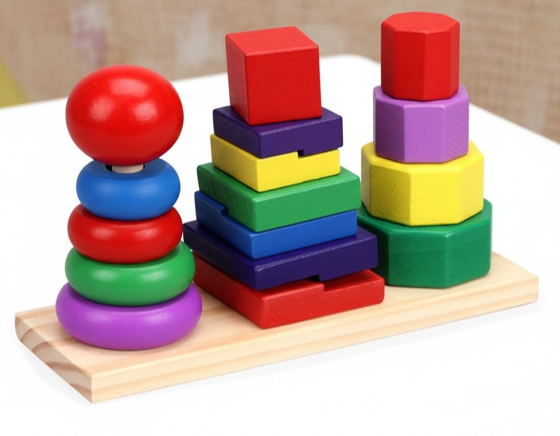 Colorful Three-Column Tower