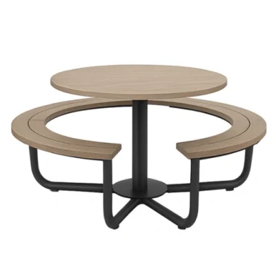 Table de pique-nique circulaire PMR URB-PN003R