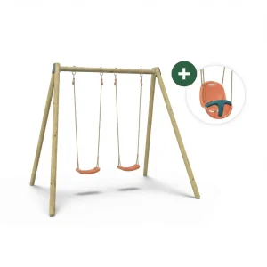 Balançoire Harmonie DOUBLO + 1 Siège Bébé