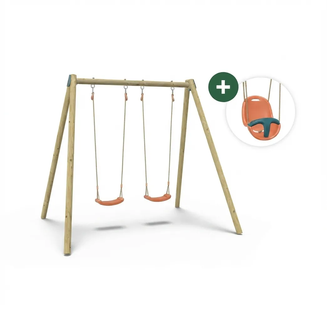 Balançoire Harmonie DOUBLO + 1 Siège Bébé
