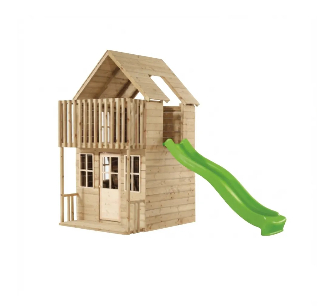 Maisonnette cabane en bois avec toboggan TP Toys