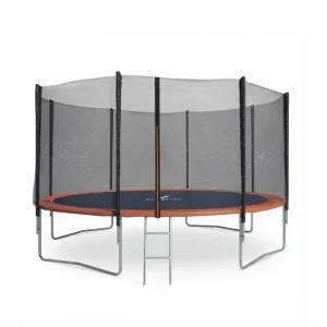 Trampoline avec filet de sécurité et échelle